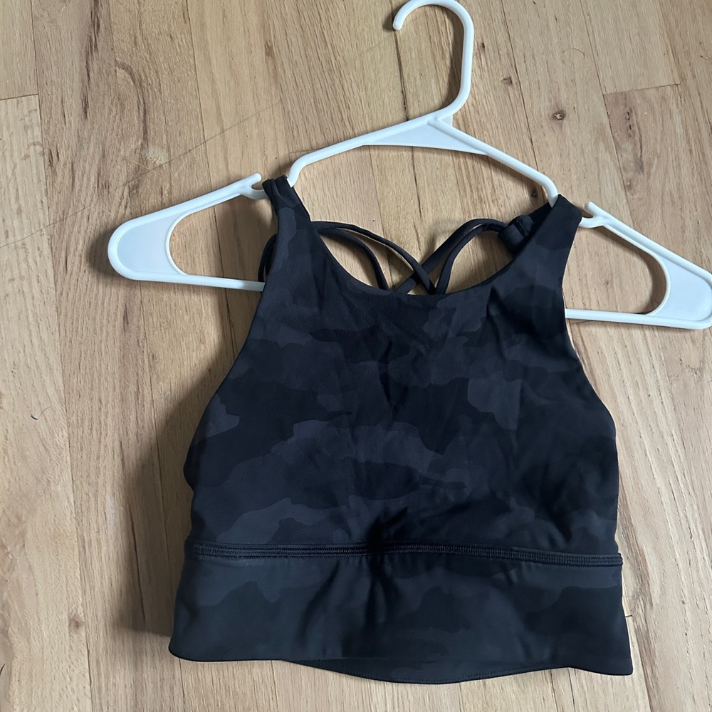 Lululemon Athletica Black Camo Sports Bra